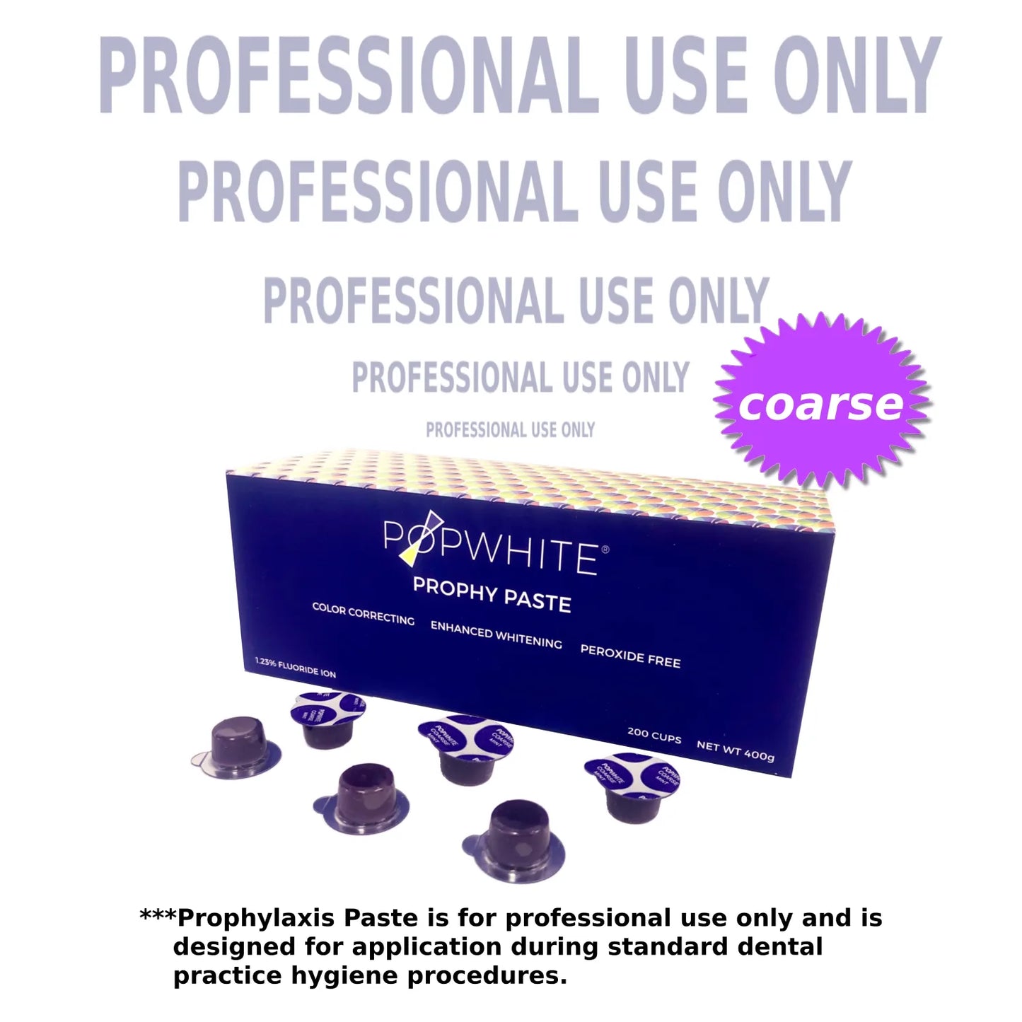 Purple Prophy Paste, Coarse, Mint, Box of 200 Cups