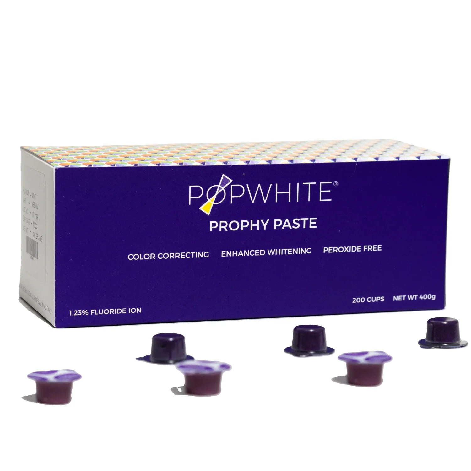 Purple Prophy Paste, Medium, Mint, Box of 200 Cups – POPWHITE SMILE