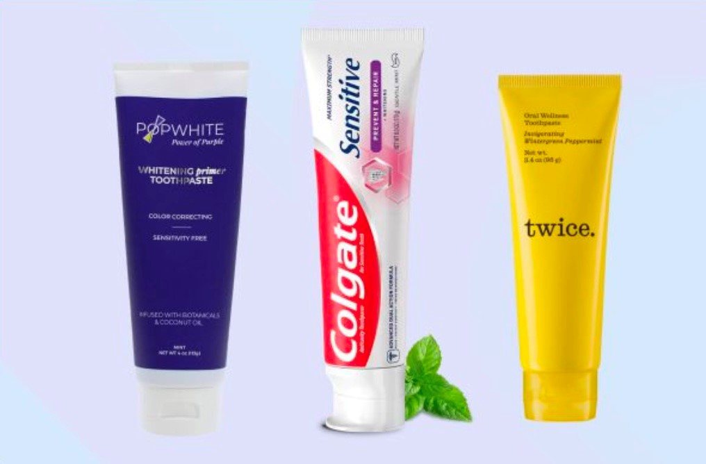 Health.com rated POPWHITE as the best purple toothpaste and oral rinse for sensitive teeth!