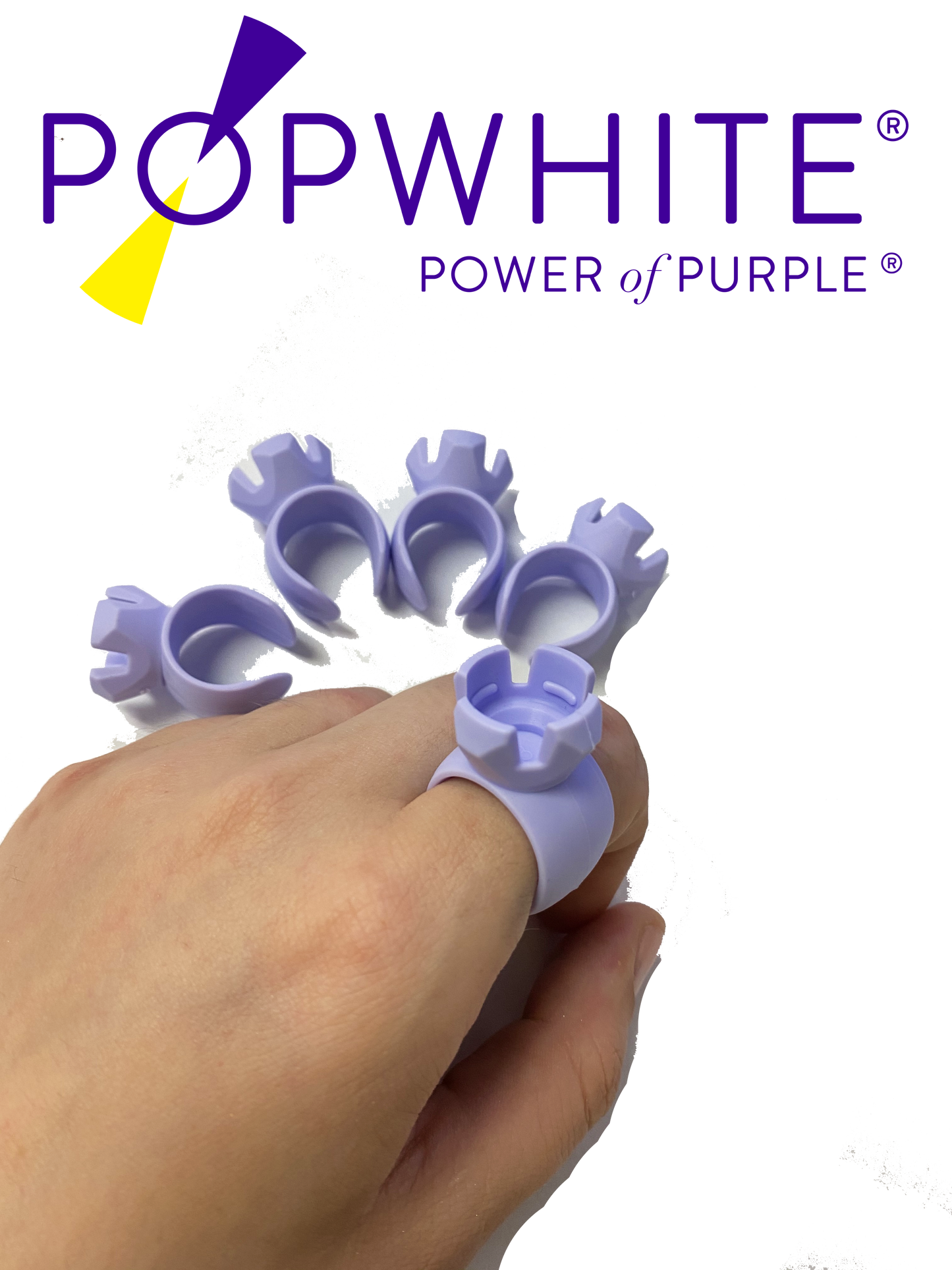 20 POPWHITE Prophy Paste Rings in Light Purple Color. Dental Professional Product for Teeth Whitening