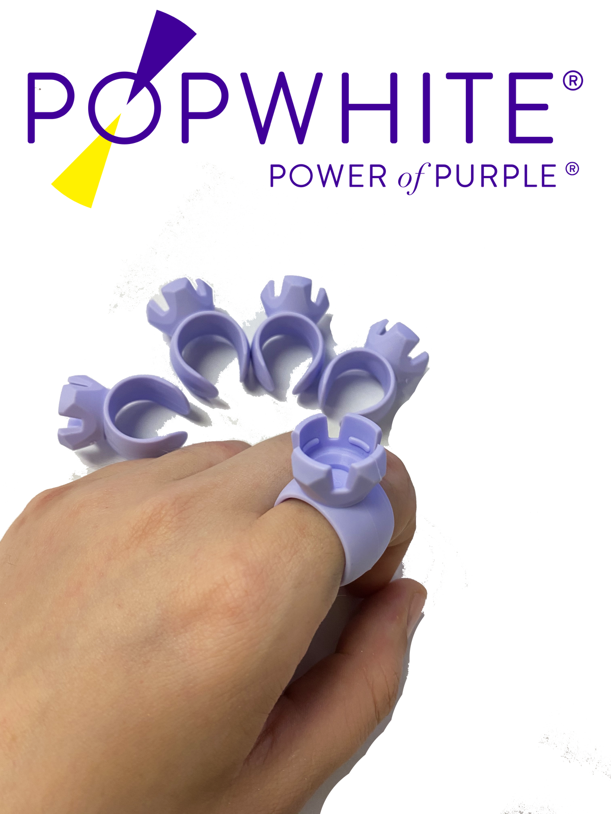 20 POPWHITE Prophy Paste Rings in Light Purple Color. Dental Professional Product for Teeth Whitening