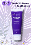 POPWHITE Purple Toothpaste for Teeth Whitening. 2 in 1 Teeth Whitener and Toothpaste. Enamel safe. All Natural. Made in USA.