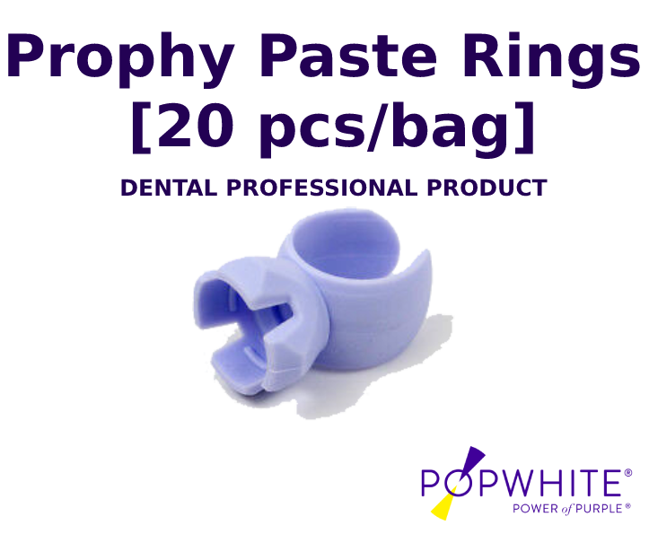 20 POPWHITE Prophy Paste Rings in Light Purple Color. Dental Professional Product for Teeth Whitening